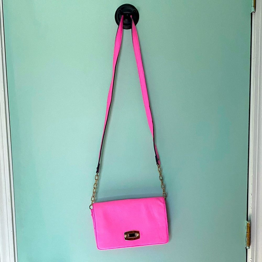 Hot Pink Shoulder Clutch